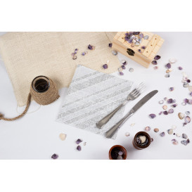 Paper Napkin Double Point "Barlovento Black" 40x40cm (600 Units) 