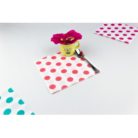 Paper Napkin Double Point "Polkadots Red" 40x40cm (600 Units) 