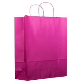 Paper Bag with Handles Fuchsia 100g 25+11x31cm (25 Units) 