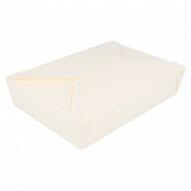 Paper Take-out Container "American" White 19,7x14x4,6cm 1470ml (50 Units) 