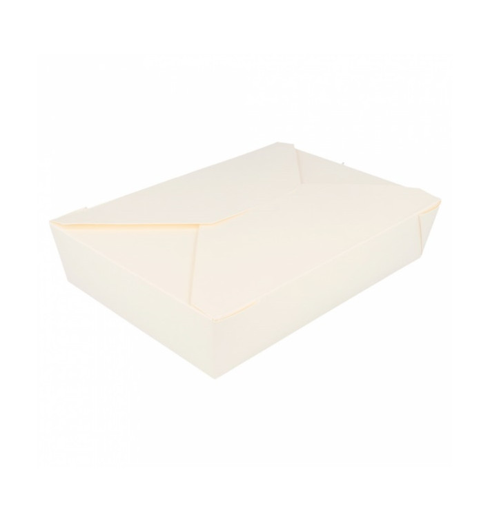 Paper Take-out Container "American" White 19,7x14x4,6cm 1470ml (50 Units) 