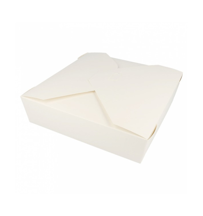 Paper Take-out Container "American" White 21,7x21,7x6cm 2910ml (35 Units) 