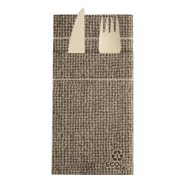 Pocket Fold Paper Napkins Burlap 40x40cm (960 Units)