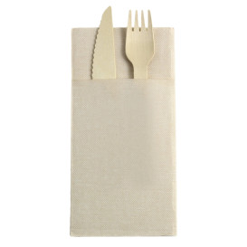 Pocket Fold Paper Napkins Cow Boys Cream 40x40cm (30 Units) 