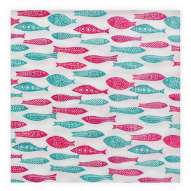 Paper Napkin Double Point "Fish" 40x40cm (50 Units) 