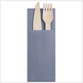 Pocket Fold Paper Napkins Cow Boys Blue 30x40cm (1200 Units) 