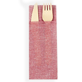 Pocket Fold Paper Napkins Cow Boys Burgundy 30x40cm (1200 Units) 