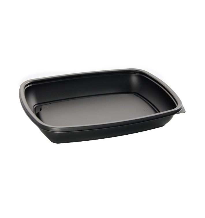 Plastic Deli Container PP Black 600ml 23x16,5cm (75 Units)  
