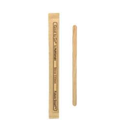 Wooden Coffee Stirrer Wrapped 11cm (10000 Units) 