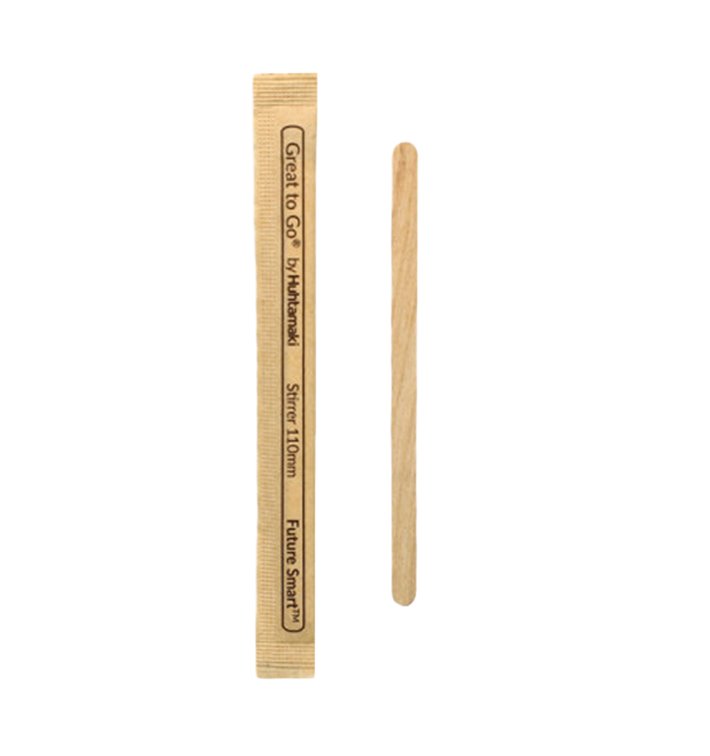 Wooden Coffee Stirrer Wrapped 11cm (10000 Units) 