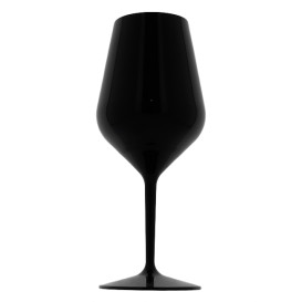 Reusable Plastic Glass Wine "Tritan" Black 470ml (1 Unit) 