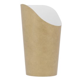 Paper Container Kraft Effect Anti-Grease Large Cup (55 Units)
