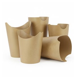 Paper Container Kraft Effect Anti-Grease 14Oz/420ml (1000 Units)