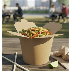 Paper Take-Out Container 100% ECO Kraft 16Oz/480ml (50 Units)