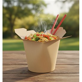 Paper Take-Out Container 100% ECO Kraft 16Oz/480ml (50 Units)