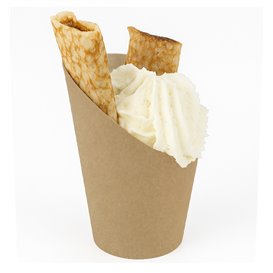 Paper Container Kraft Effect Anti-Grease Medium Cup (1320 Units)