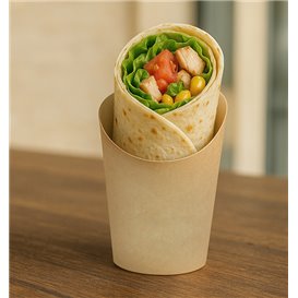 Paper Container Kraft Effect Anti-Grease Small Cup (55 Units)