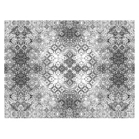 Pre-Cut Paper Tablecloth 1x1m "Mosaic" Black 40g/m² (400 Units)