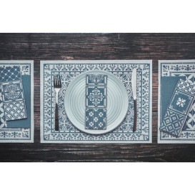 Paper Napkin Double Point 1/8 33x40cm "Alhambra" Turquoise (50 Units) 