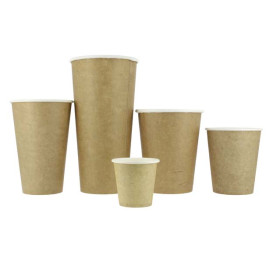 Paper Cup Kraft 100% ECO 2,5Oz/75ml Ø5cm (50 Units)