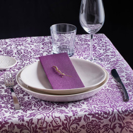 Airlaid Tablecloth Roll 0,4x48m "Versalles" Purple 50g/m² P30cm (1 Unit)