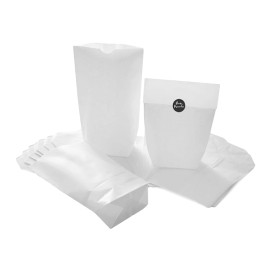 Paper Bag with Hexagonal Base White 17x22cm (50 Units)