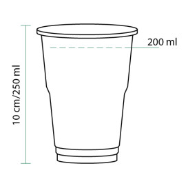 Plastic Cup PET Crystal Clear 250 ml (50 Units)