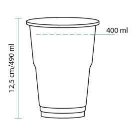 Plastic Cup PET Crystal Clear 490 ml (960 Units)