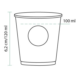 Paper Cup "Specialty to go" 4 Oz/120ml Ø6,2cm (80 Units)  