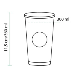 Paper Cup "Specialty to Go" 12 Oz/360ml Ø8,0cm (55 Units)