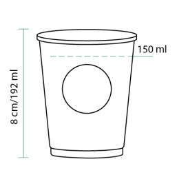 Paper Cup PLA Vending "BioWare" 6Oz/192ml Ø7,0cm (100 Units)  