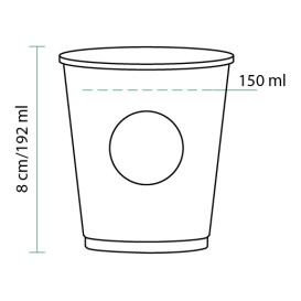 Paper Cup "Cupmatic" 6 Oz/192ml Ø7,0cm (100 Units)  