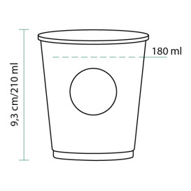 Paper Cup "Cupmatic" 8 Oz/210ml Ø7,0cm (100 Units)  