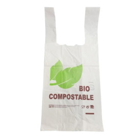 Plastic T-Shirt Bag 100% Biodegradable 35x45 cm (1000 Units)