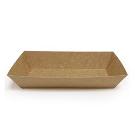 Paperboard Menu Box Kraft with Window 20x20x8,5cm (55 Units)
