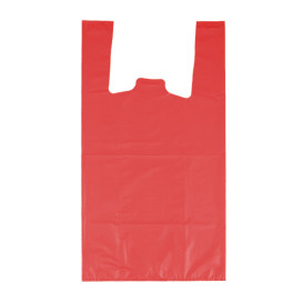 Plastic T-Shirt Bag 70% Recycled “Colors” Red 42x53cm 50µm (1.000 Units)
