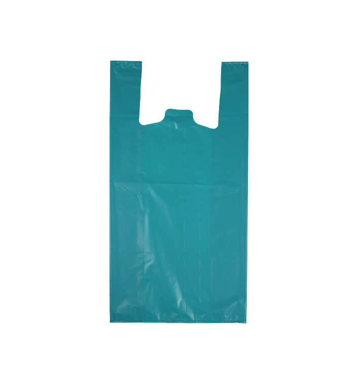 Plastic T-Shirt Bag 70% Recycled “Colors” Blue 42x53cm 50µm (40 Units) 