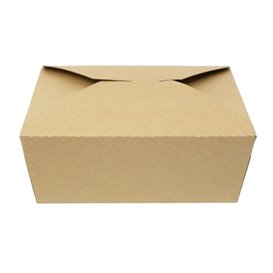 Paper Take-out Container "American" Natural 21,7x21,7x6cm 2910ml (140 Units) 