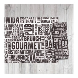 Placemat of Paper in White "Gourmet" 30x40cm 40g/m² (1.000 Units)