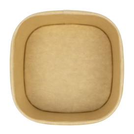 Paper Container Kraft Square 500ml 13x13x5,6cm (300 Units)