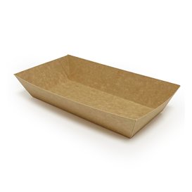 Paperboard Menu Box Kraft with Window 20x20x8,5cm (110 Units)