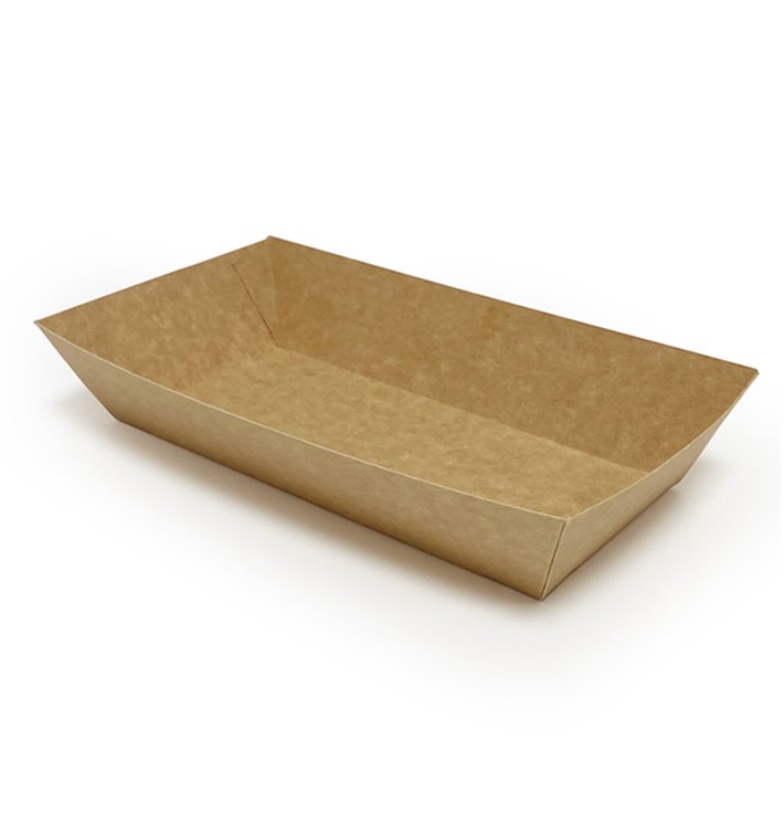 Paperboard Menu Box Kraft with Window 20x20x8,5cm (110 Units)