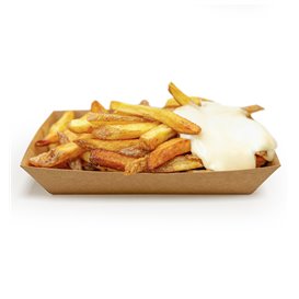 Paperboard Menu Box Kraft with Window 20x20x8,5cm (110 Units)