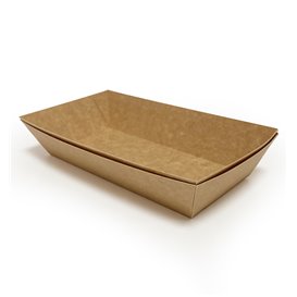Paperboard Menu Box Kraft with Window 20x20x8,5cm (110 Units)