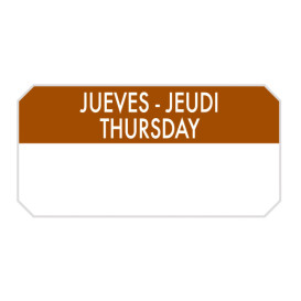 Self-Adhesive Rectangular Roll "Thursday" 5x2,5cm (1.000 Units)