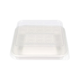 PLA Lid for Sugarcane Food Container 18,5x18,5cm (300 Units)