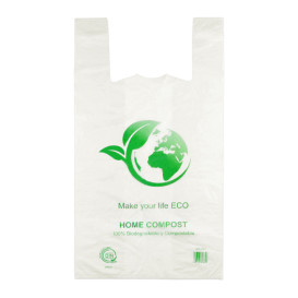 Plastic T-Shirt Bag 100% Biodegradable 55x60cm (500 Units)