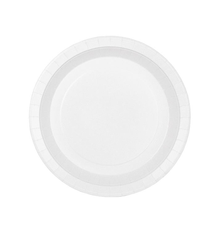 Paper Plate Round Greaseproof Shape White  Ø18cm 250g/m² (50 Units) 