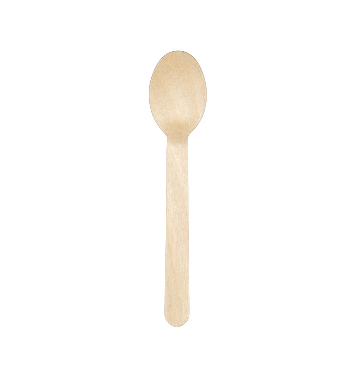 Disposable Wooden Spoon 16cm (25 Units) 