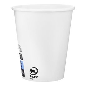 Paper Cup White 9 Oz/280ml Ø8,0cm (50 Units) 